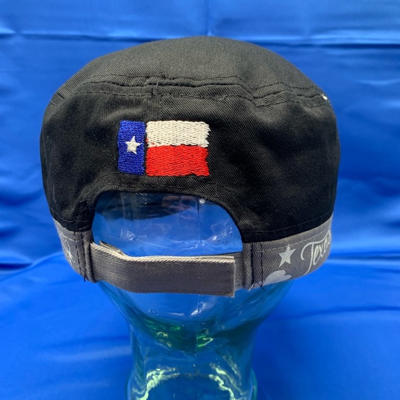 Vintage Texas Distressed Unisex Hat Revolution adjustable Faded Black & Gray HTF - Picture 4 of 7